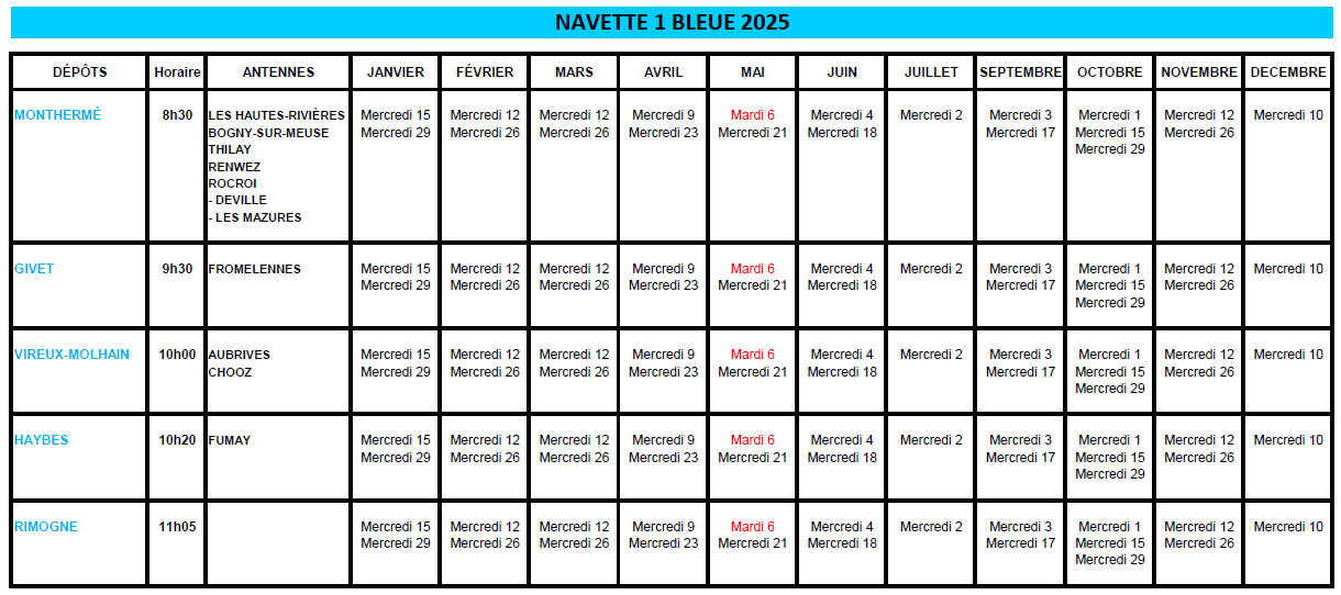 Lien vers le planning de la navette bleue en format excel (11.70 ko)